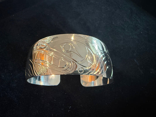 Stirling Silver 1" Bear Cuff