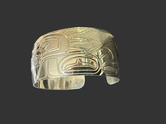 Sterling Silver Sea Otter 1" Cuff