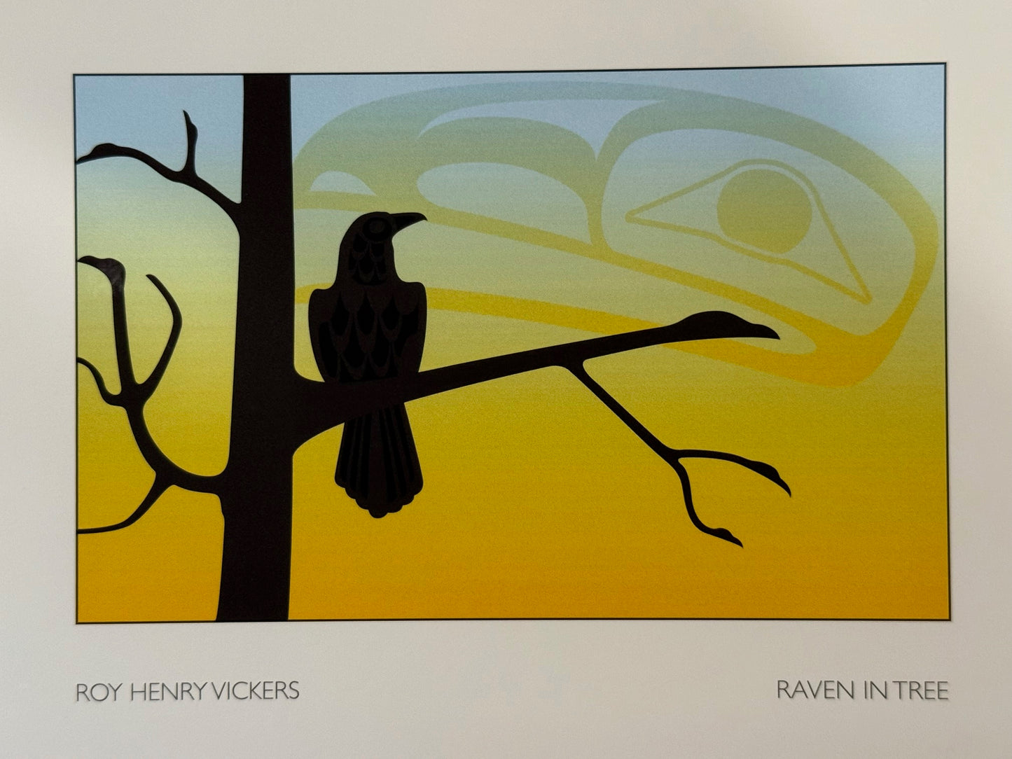 Raven in Tree Art Card