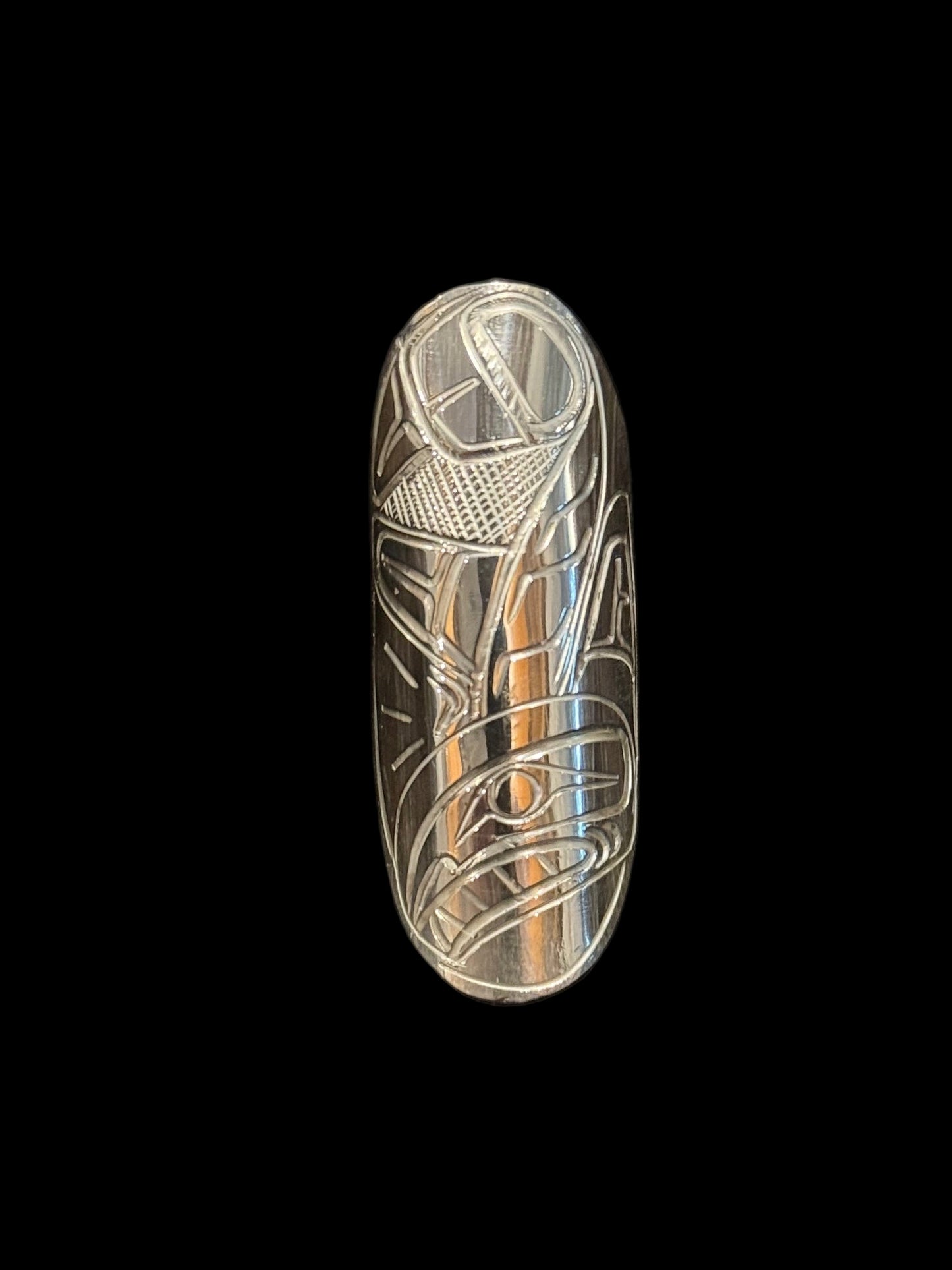 Sterling Silver Whale Statement Ring