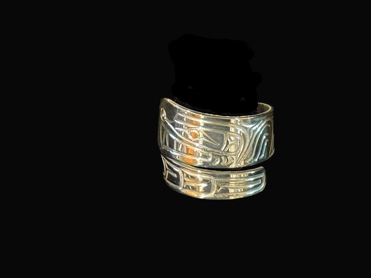 Sterling Silver Bear Wrap Ring