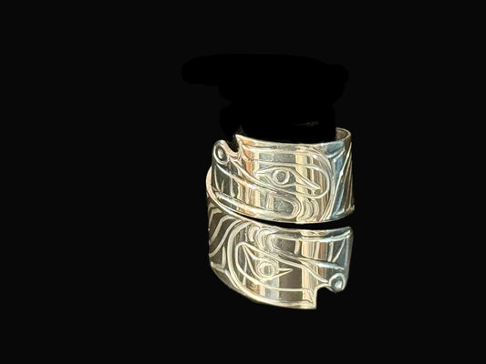 Sterling Silver Large Bear Wrap Ring