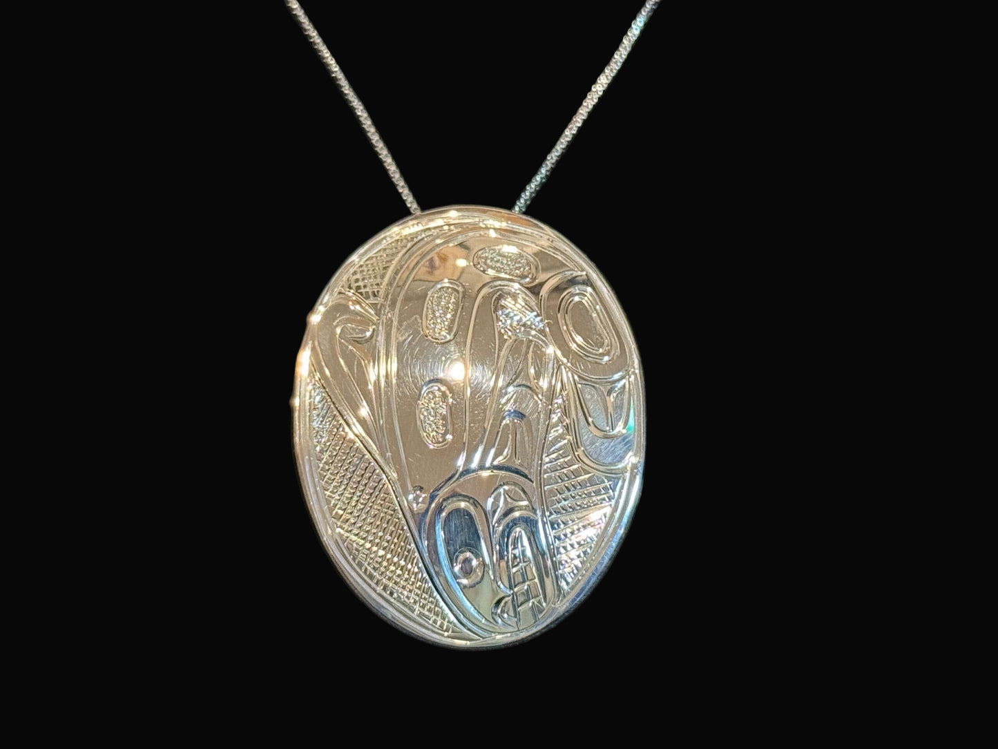 Stirling Silver Killer Whale Pendant with Chain