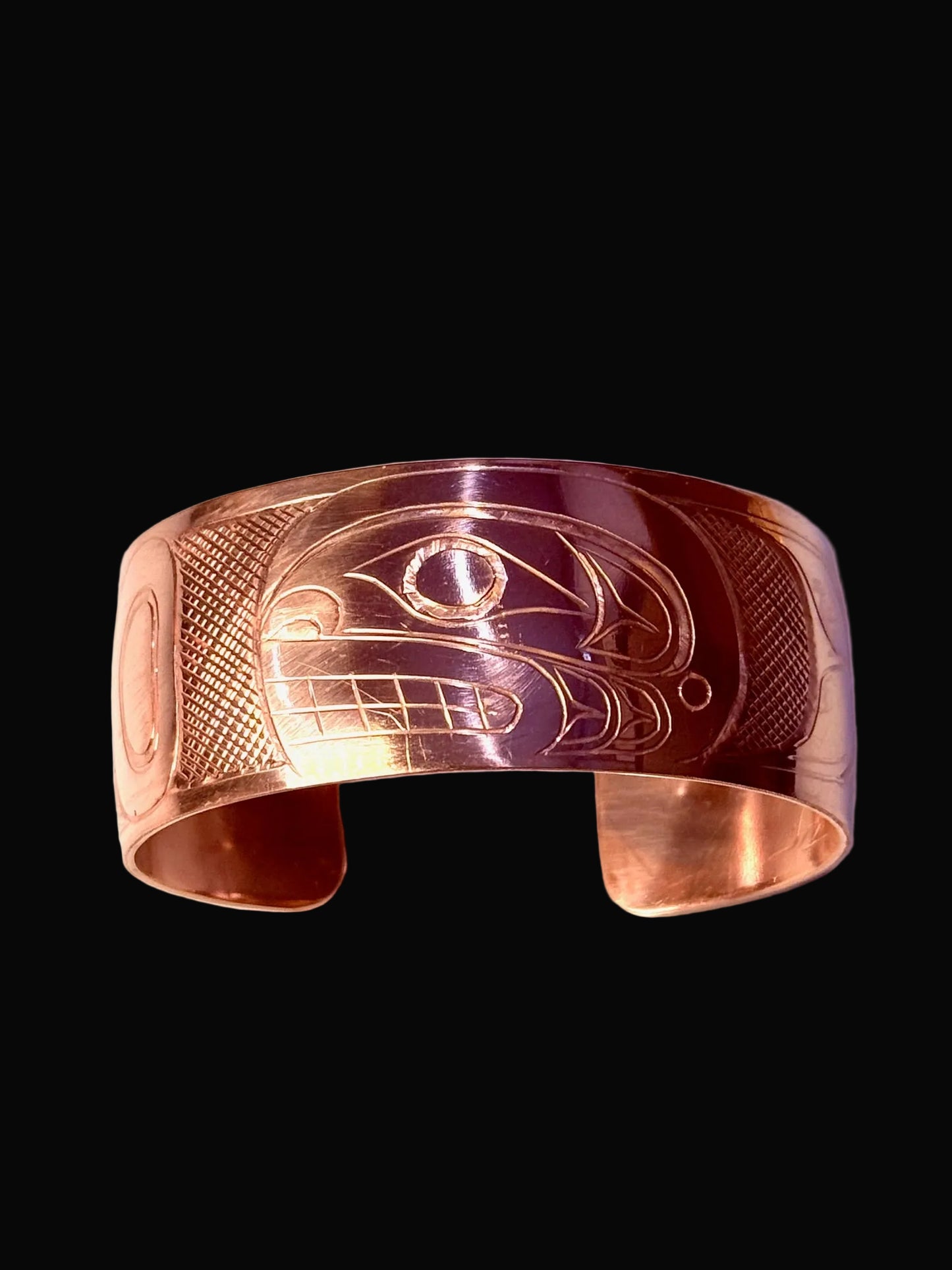 Lovely 1" Copper Salmon Bracelet