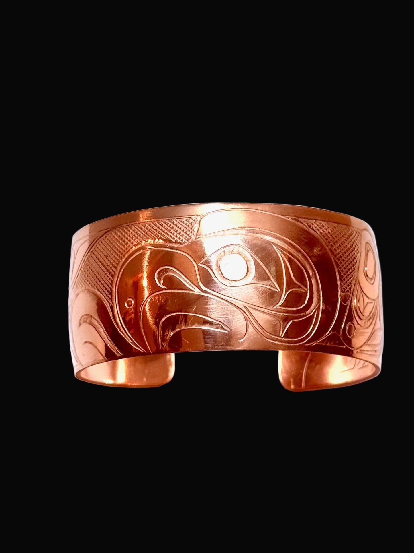 Beautiful 1" Copper Eagle Bracelet