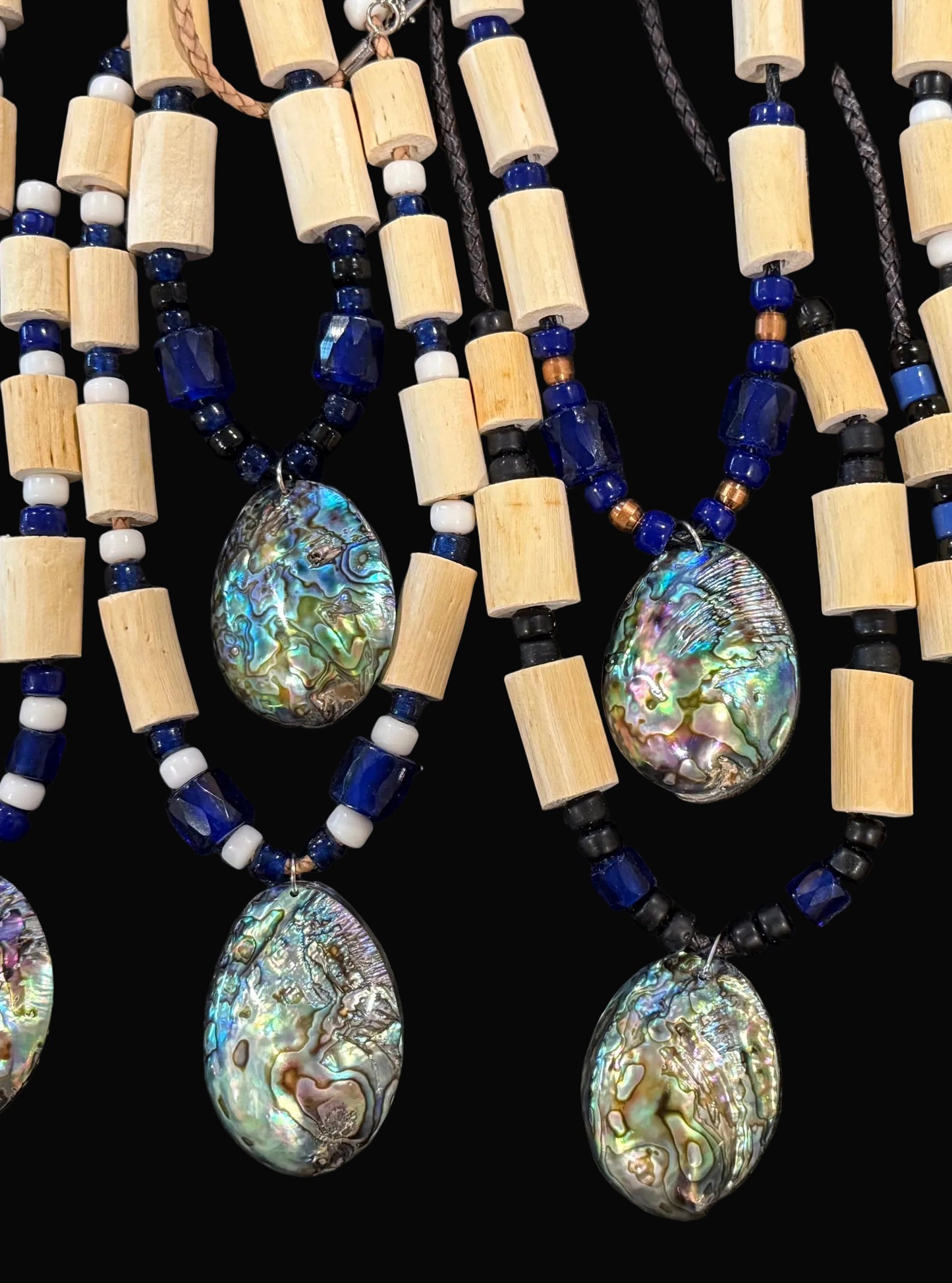 Beautiful Necklaces Abalone, Devil's Club, Beads
