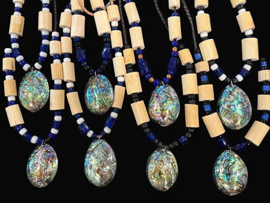 Beautiful Necklaces Abalone, Devil's Club, Beads