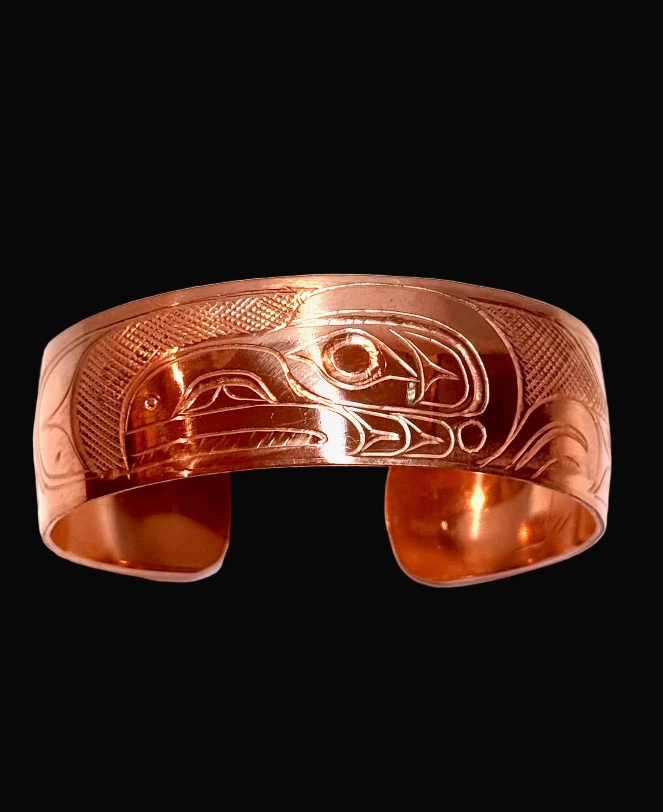 Lovely 3/4" Copper Raven Bracelet/Cuff