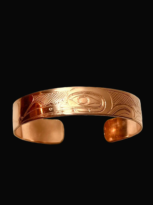Lovely 1/2" Copper Hummingbird Bracelet/Cuff