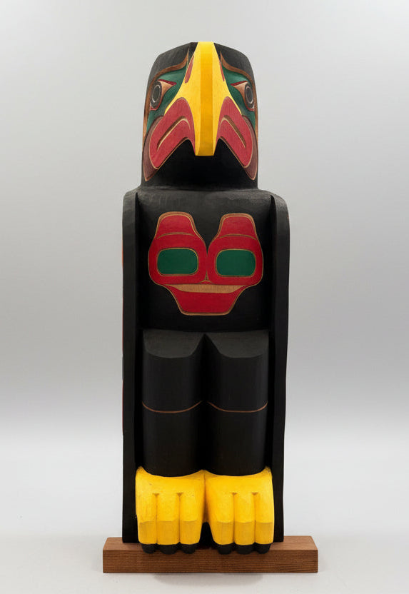 Gorgeous Large Cedar Eagle Totem