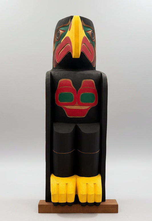 Gorgeous Large Cedar Eagle Totem