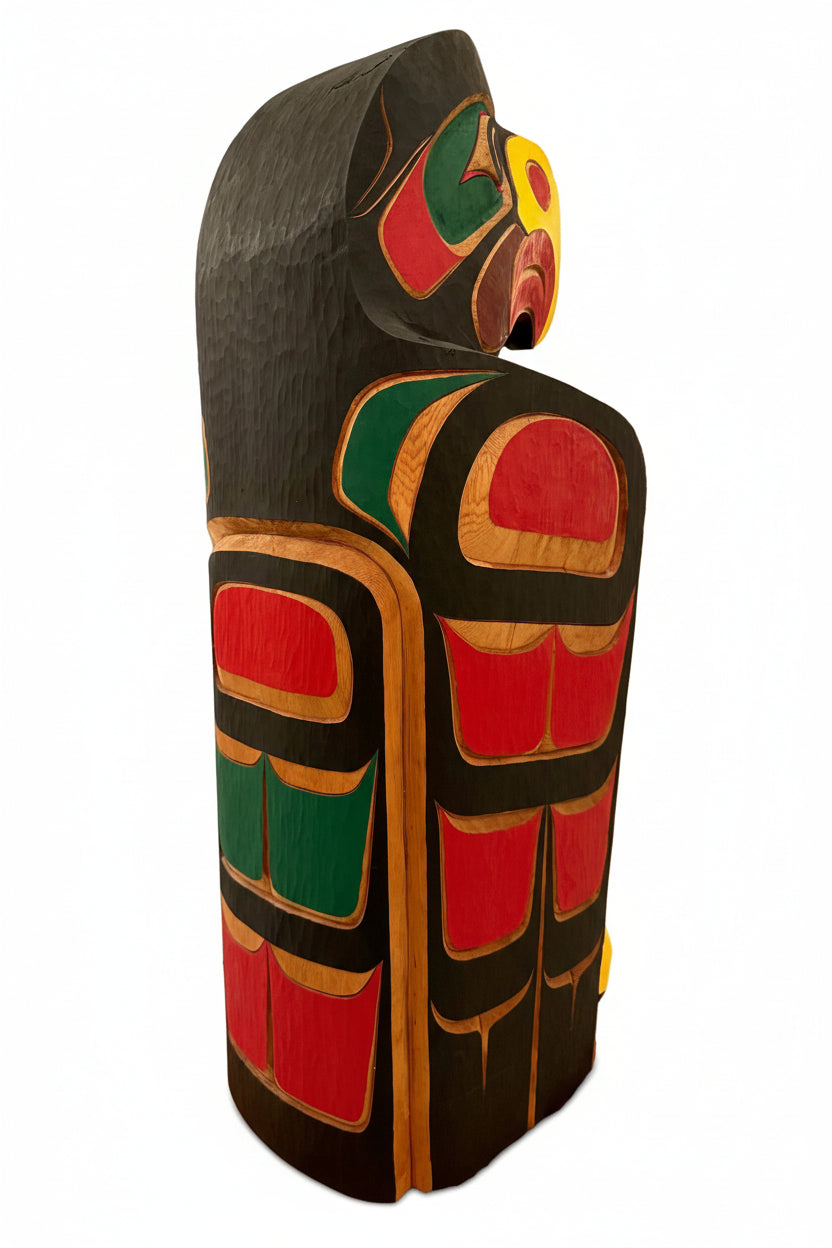 Gorgeous Large Cedar Eagle Totem