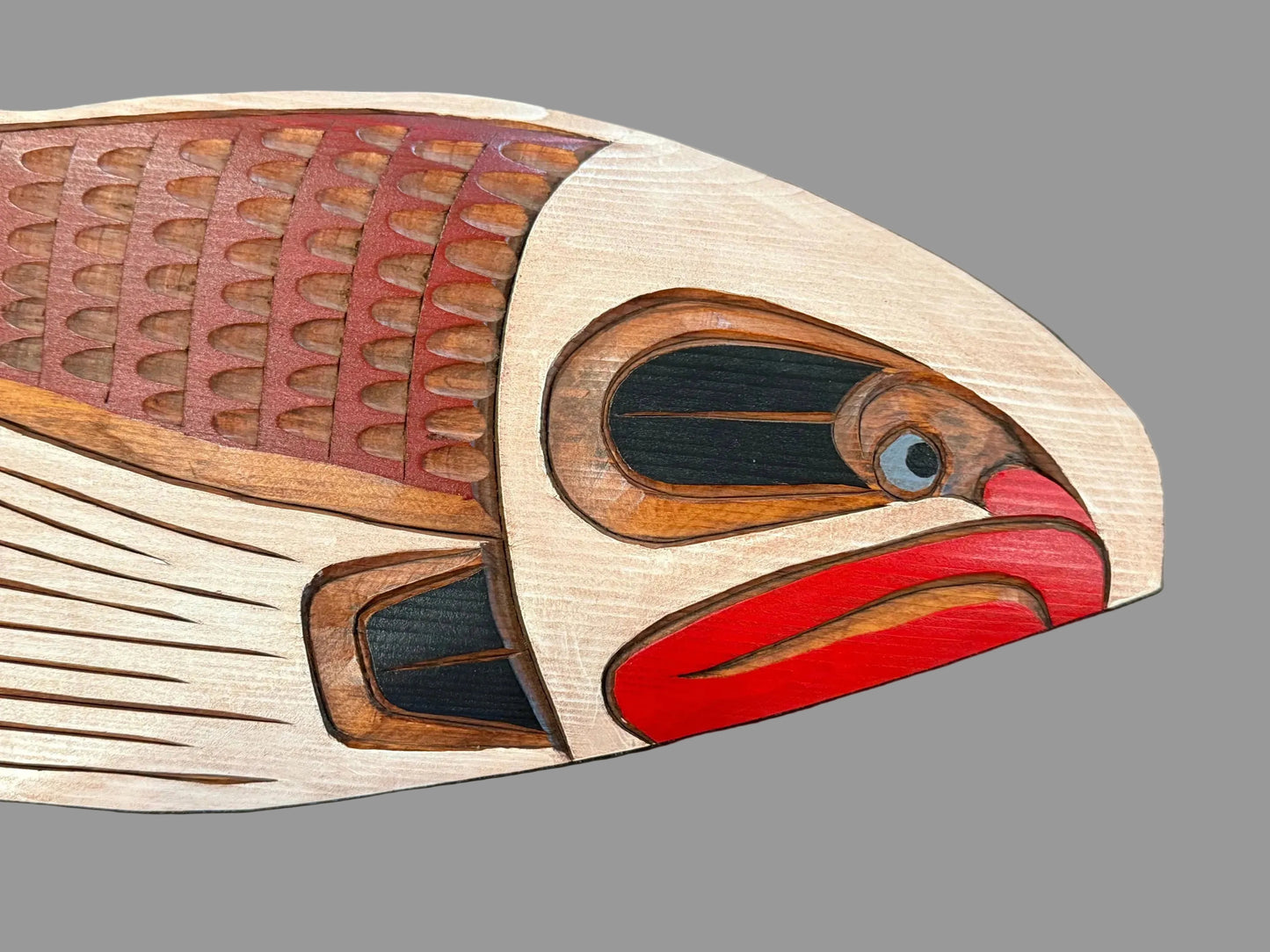 Beautiful Kwakiutl Salmon Plaque