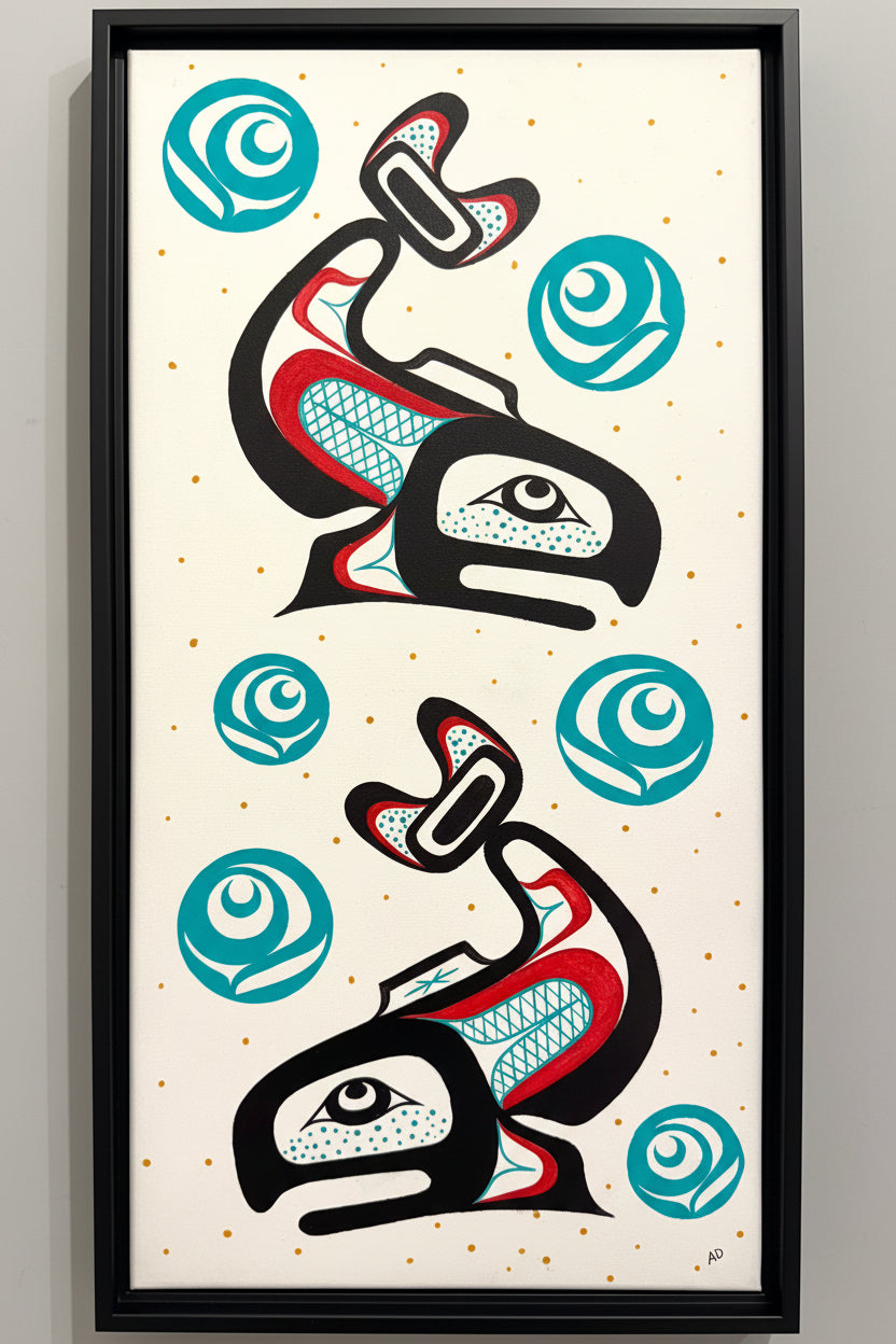 Sockeye Salmon Spawn Painting