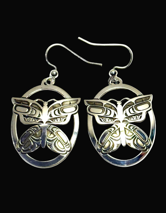 Sterling Silver Butterfly Earring