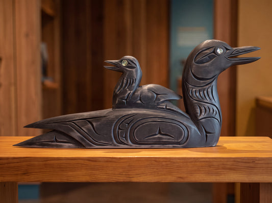 Loon & baby (Free Standing)