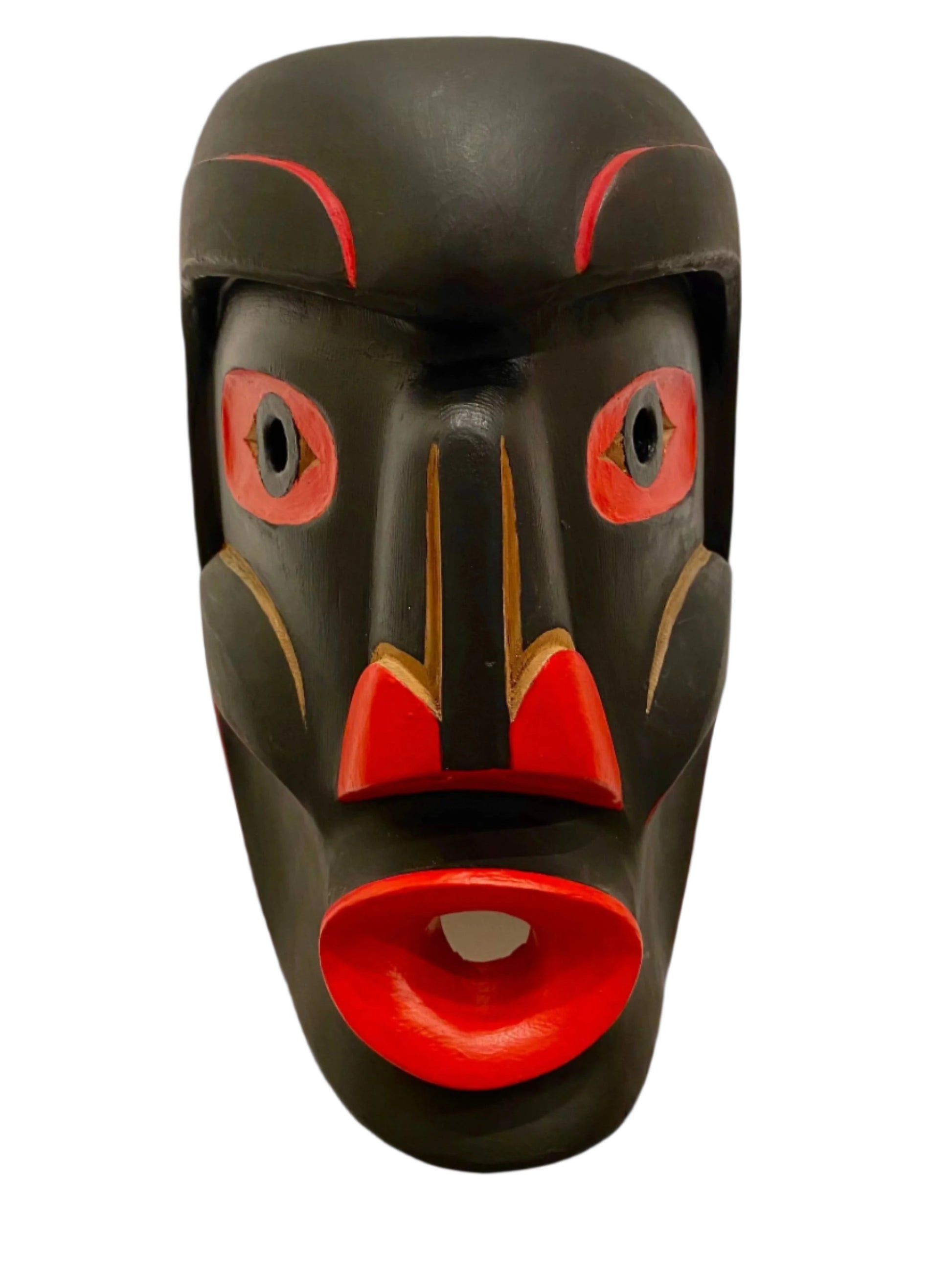 Wild Woman Mask by Bill Johnson - Bill Johnson - Artwork - Pentlatch Gallery - Aboriginal Art - Parksville, BC, Canada