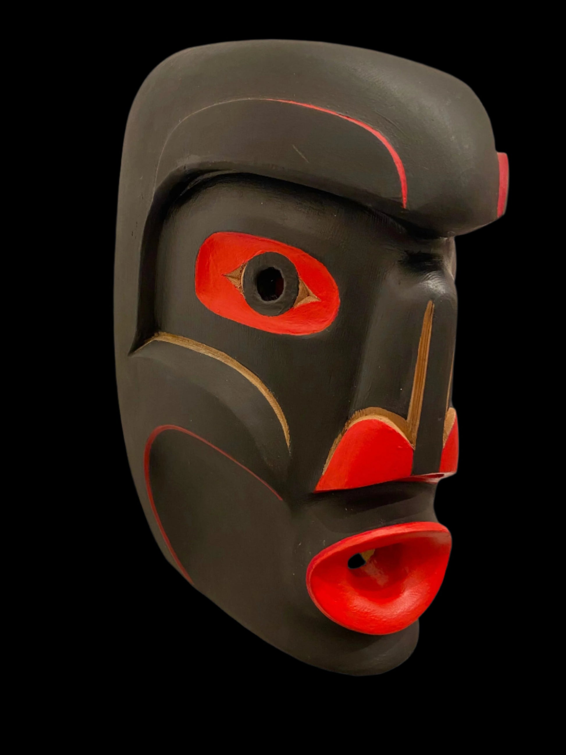 Wild Woman Mask by Bill Johnson - Bill Johnson - Artwork - Pentlatch Gallery - Aboriginal Art - Parksville, BC, Canada