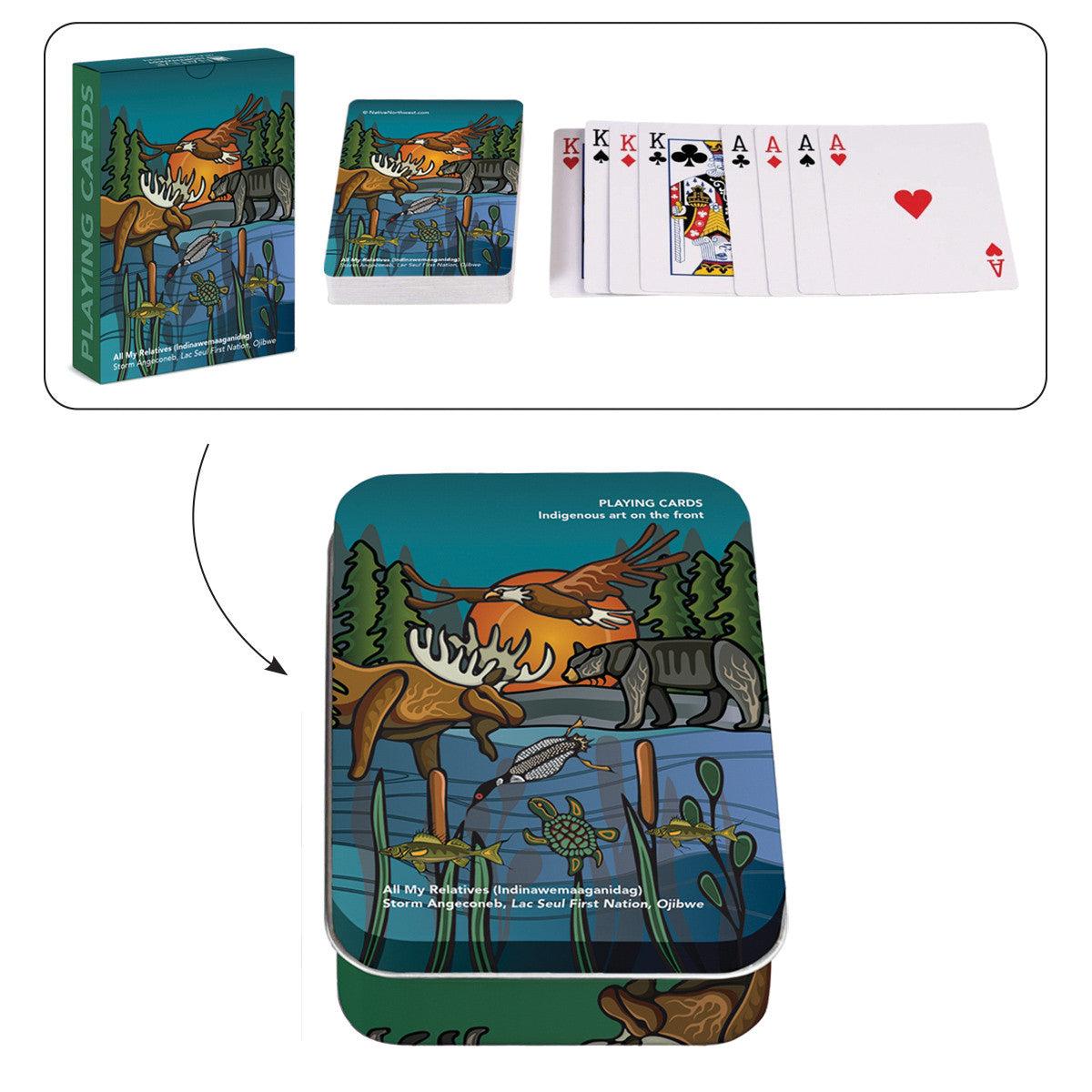 Playing Cards (Single Deck) - All My Relatives (Indinawemaaganidag)