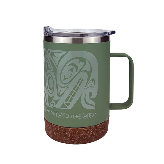 Cork Base Travel Mugs with Handle (16oz) - Urban Wolf