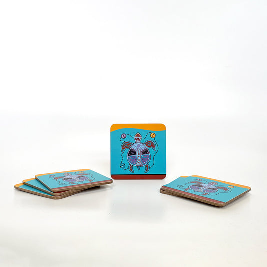 Cork-Backed Coaster - Turtle
