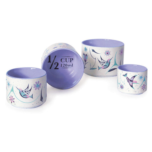 Ceramic Measuring Cup Set - Hummingbirds - Nicole La Rock - Kitchenware - Pentlatch Gallery - Aboriginal Art - Parksville, BC, Canada