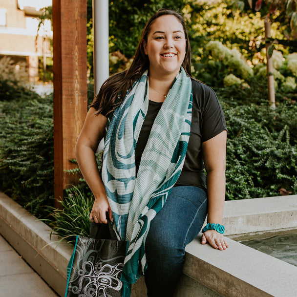 Eco Scarf - Blue Heron