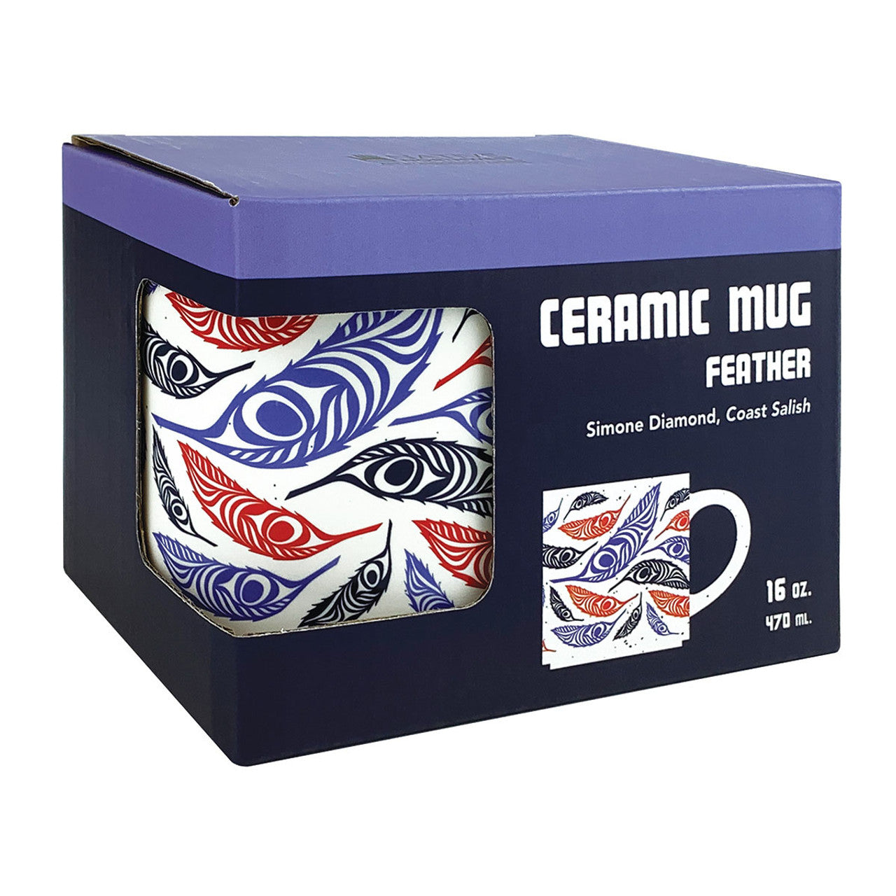 Feather Ceramic Mug Simone Diamond