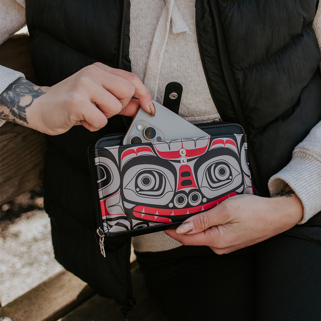 Smartphone Crossbody Bag - Matriarch Bear Morgan Asoyuf