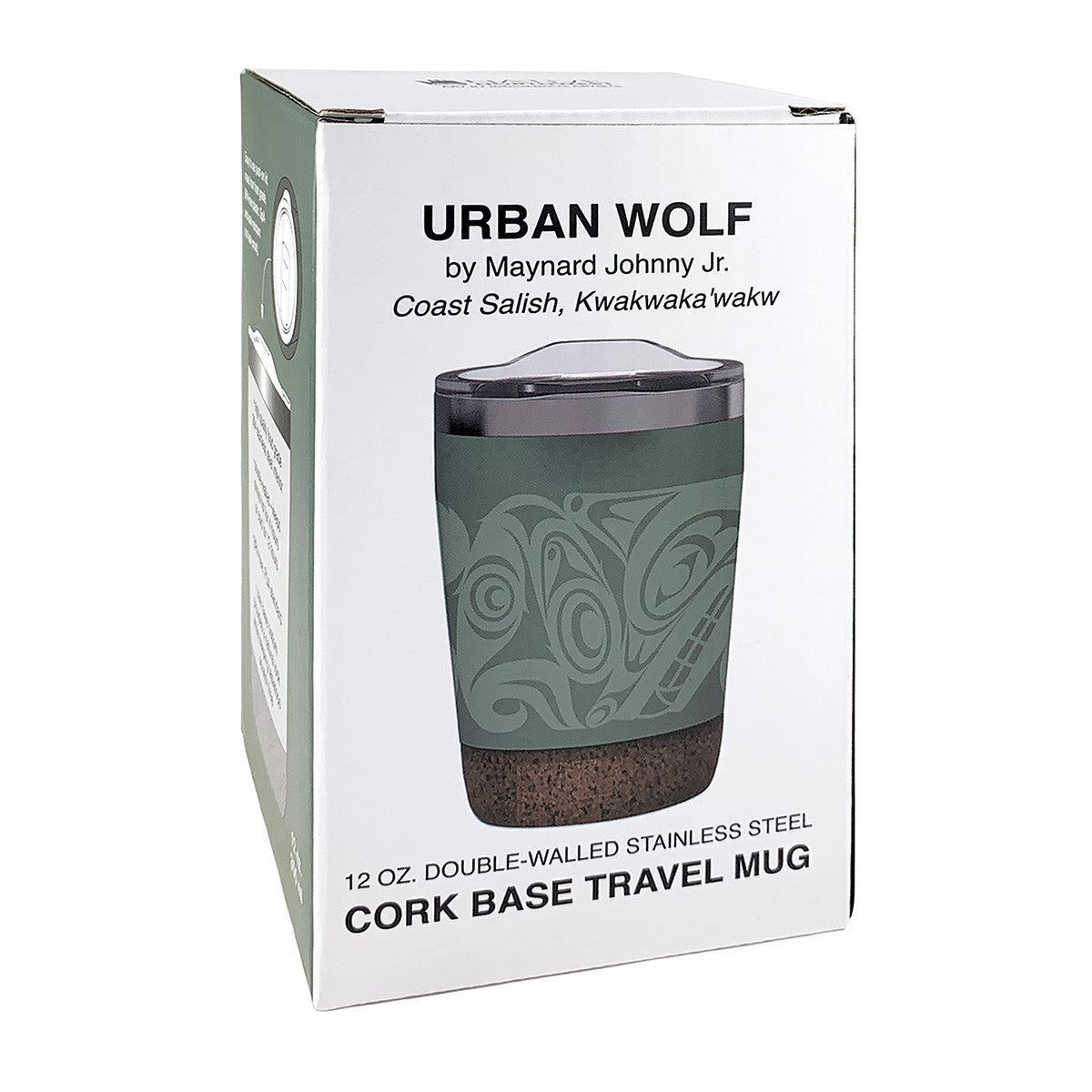 Cork Base Travel Mug (12oz) - Urban Wolf