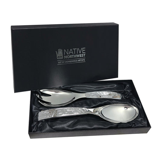 Eagle Whale Silver Servers