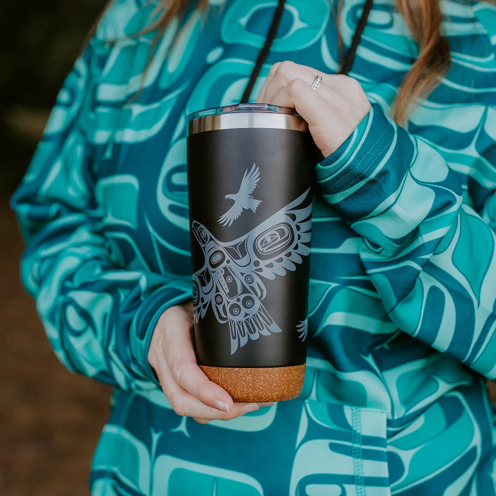 Cork Base Travel Mugs - Soaring Eagle - 20 oz