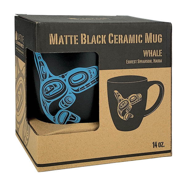 Whale Black Matte Mug