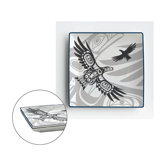 Appetizer Plates (Set of 2) - Soaring Eagle by Corey Bulpitt - Corey Bulpitt - Kitchenware - Pentlatch Gallery - Aboriginal Art - Parksville, BC, Canada