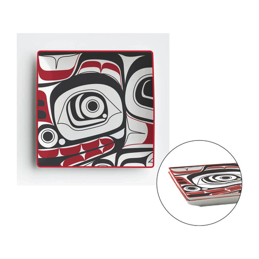 Appetizer Plates (Set of 2) - Matriarch Bear by Morgan Asoyuf - Morgan Asoyuf - Kitchenware - Pentlatch Gallery - Aboriginal Art - Parksville, BC, Canada