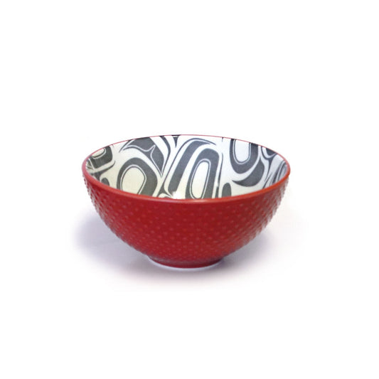 Porcelain Art Bowl (Small) - Transforming Eagle by Ryan Cranmer - Ryan Cranmer - Kitchenware - Pentlatch Gallery - Aboriginal Art - Parksville, BC, Canada