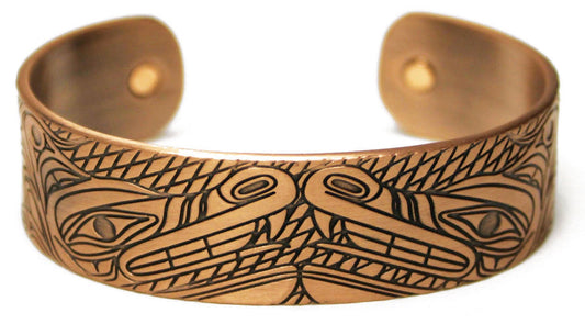 Copper Bracelet - Wolves by Andrew Williams - Andrew Williams - Jewellery - Pentlatch Gallery - Aboriginal Art - Parksville, BC, Canada