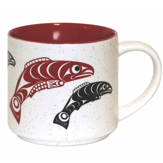 Ceramic Mug (Salmon) - (Artist Unknown) - Kitchenware - Pentlatch Gallery - Aboriginal Art - Parksville, BC, Canada