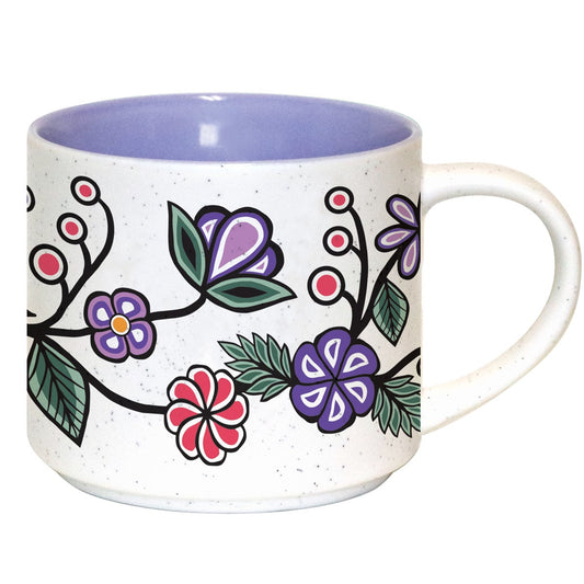 Ceramic Mug (Ojibwe Florals) - (Artist Unknown) - Kitchenware - Pentlatch Gallery - Aboriginal Art - Parksville, BC, Canada
