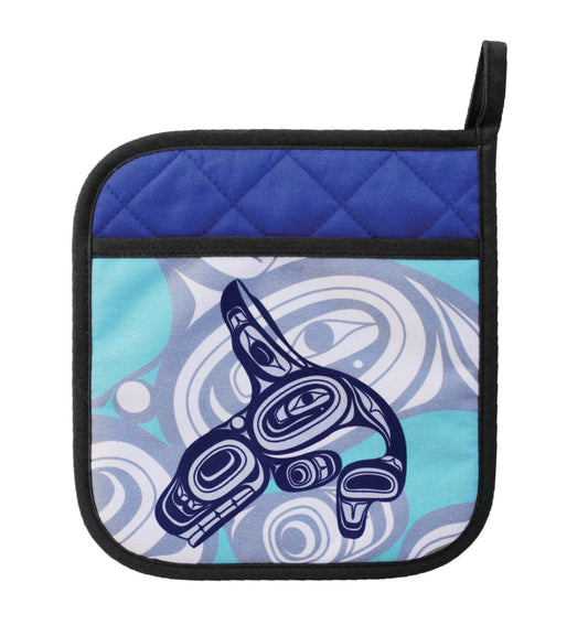 Potholder - Whale by Ernest Swanson - Ernest Swanson - Kitchenware - Pentlatch Gallery - Aboriginal Art - Parksville, BC, Canada