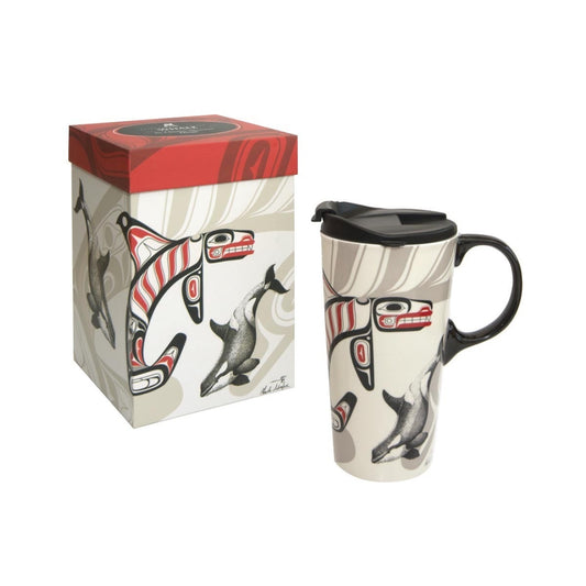 Perfect Mug - Whale by Charles Silverfox - Charles Silverfox - Kitchenware - Pentlatch Gallery - Aboriginal Art - Parksville, BC, Canada