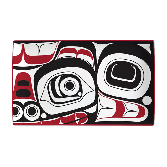 Rectangular Platter - Matriarch Bear by Morgan Asoyuf - Morgan Asoyuf - Kitchenware - Pentlatch Gallery - Aboriginal Art - Parksville, BC, Canada