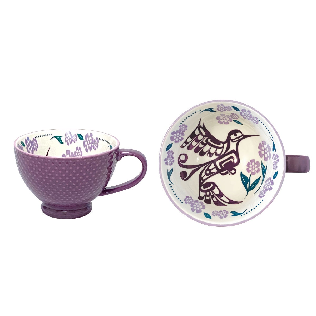 Porcelain Art Mug - Hummingbird by Francis Dick - Francis Dick - Kitchenware - Pentlatch Gallery - Aboriginal Art - Parksville, BC, Canada