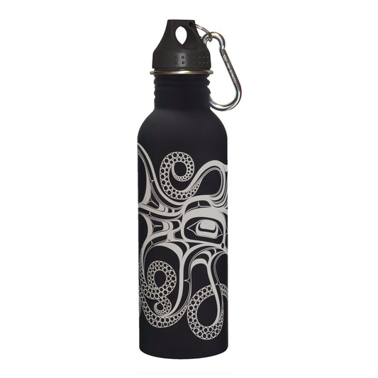 Water Bottle - Octopus (Nuu) by Ernest Swanson - Ernest Swanson - Kitchenware - Pentlatch Gallery - Aboriginal Art - Parksville, BC, Canada