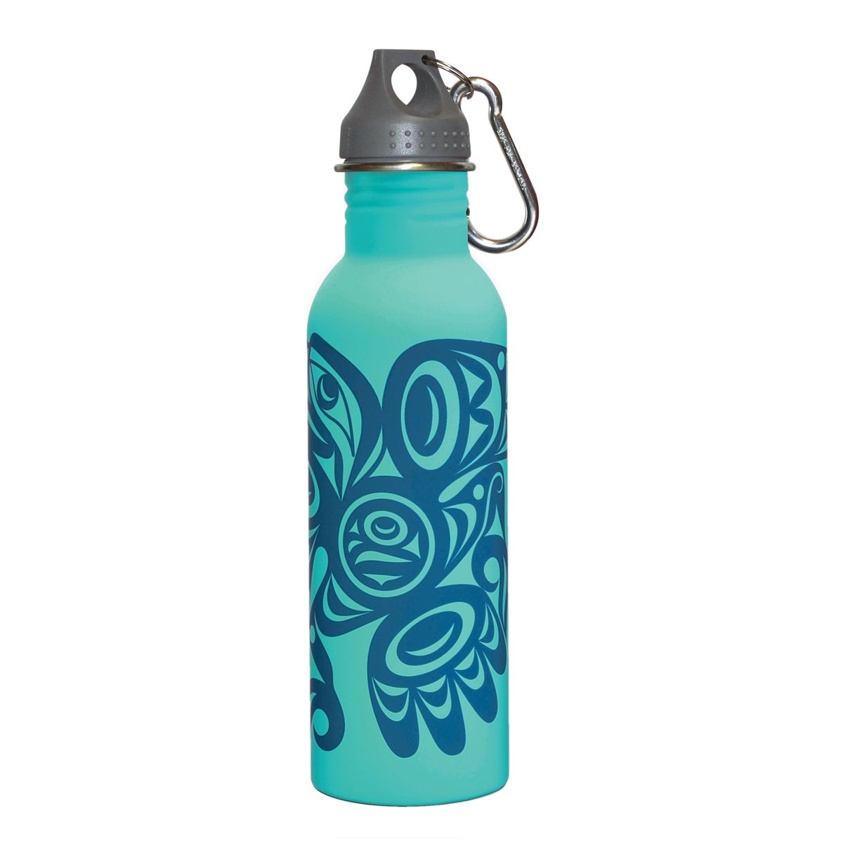 Water Bottle - Salish Eagle by Joe Wilson-Sxwaset - Joe Wilson-Sxwaset - Kitchenware - Pentlatch Gallery - Aboriginal Art - Parksville, BC, Canada